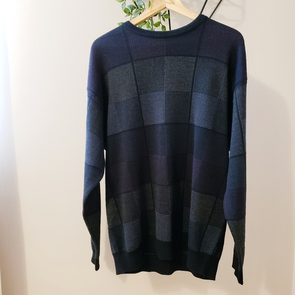 ITALIAN MERINO WOOL CREWNECK HIGH END DAD SWEATER - Picture 5 of 7
